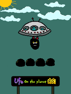 Ufo on the planet Gish